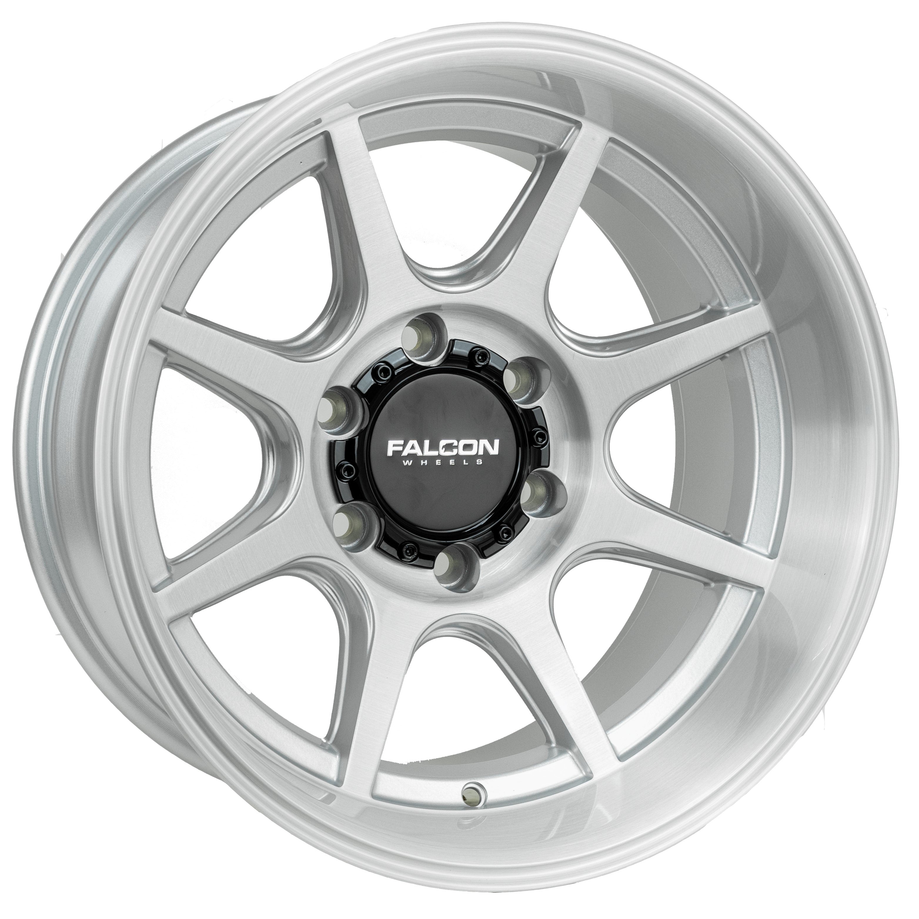 T8 "Seeker"- Silver Brush Face 17x9 - Premium Wheels from Falcon Off-Road Wheels - Just $285! Shop now at Falcon Off-Road Wheels 